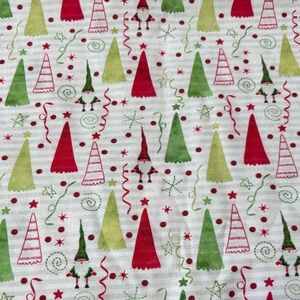 Bristol Bay Studio Christmas Fabric Whimsical Trees w/Gnomes Made for JoAnn's